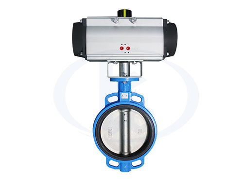 氣動鑄鐵對夾蝶閥