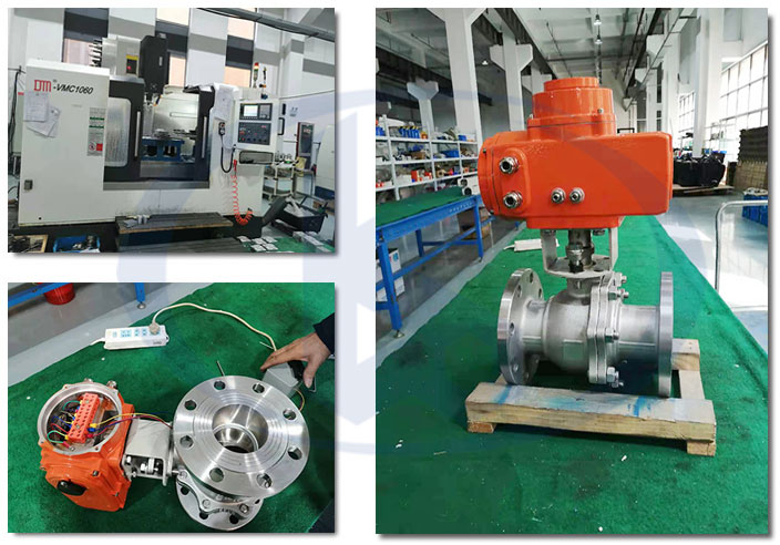 不銹鋼電動(dòng)法蘭球閥車間一角