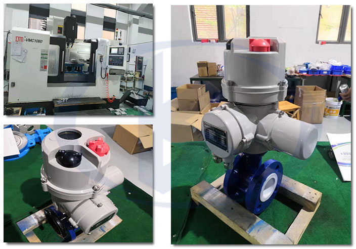 電動(dòng)襯氟蝶閥車間一角